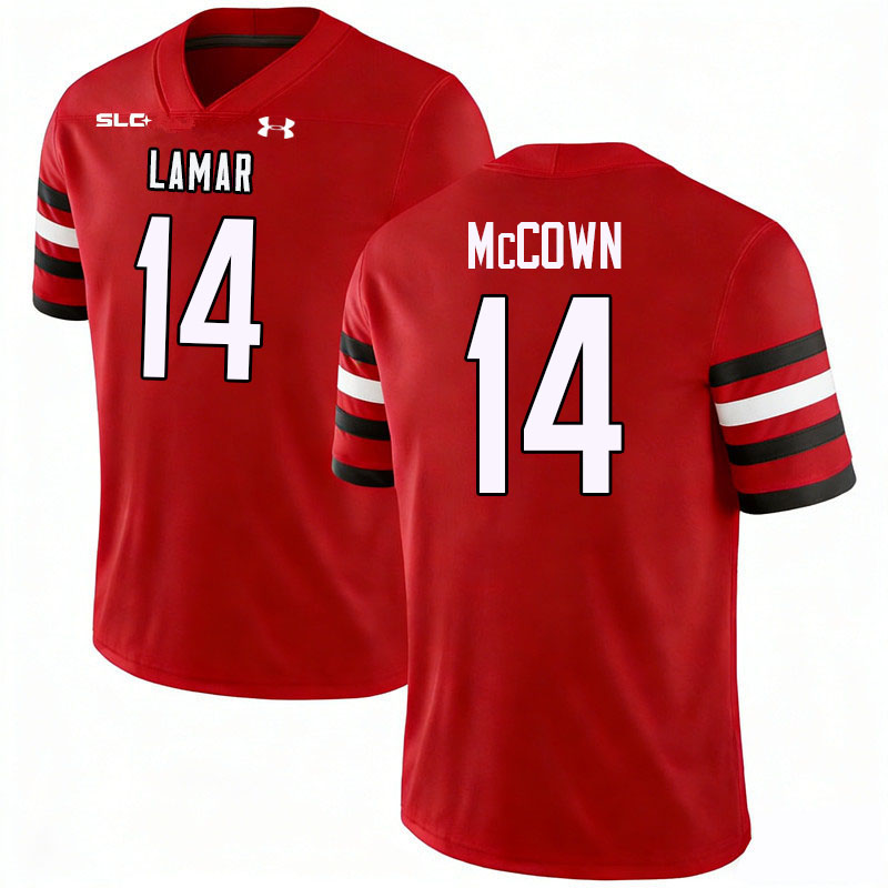 Lamar Cardinals #14 Aiden McCown College Football Jerseys,Uniforms-Red